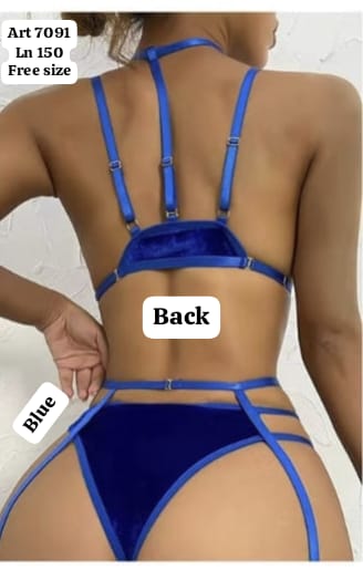 3 piece bikini garter set + thongpenty + bra +garter set