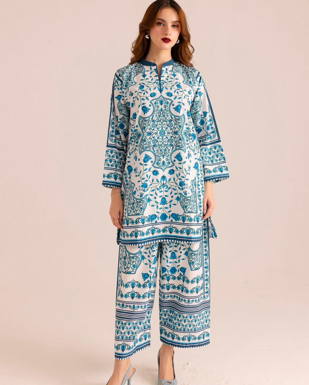 Sky Blue Ladies 2pc suit