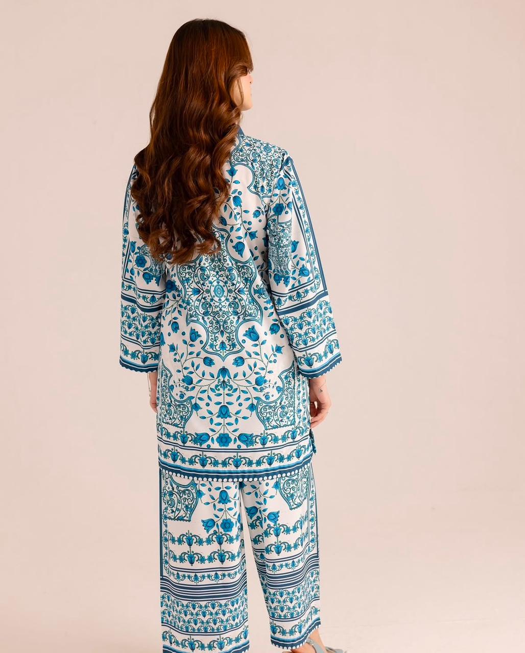 Sky Blue Ladies 2pc suit