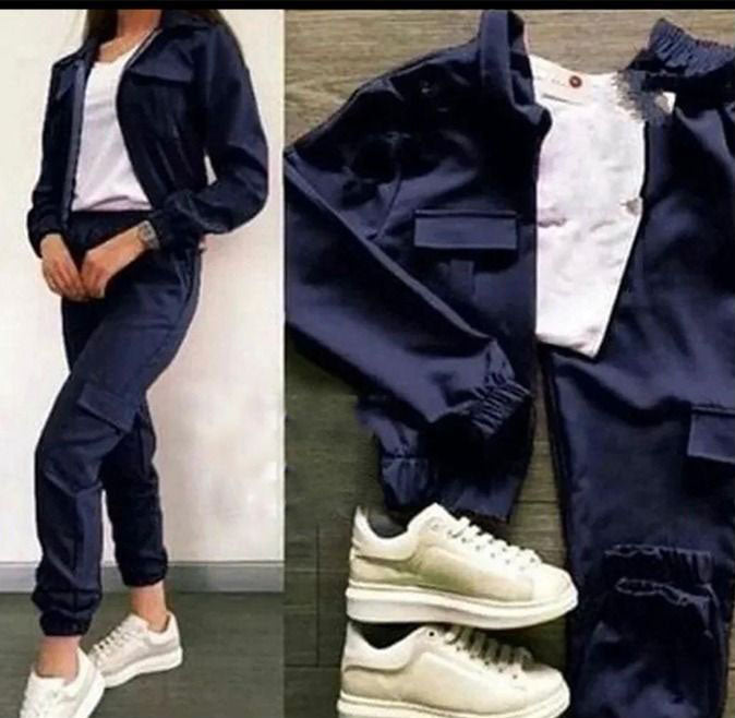 3 Pcs Winter Pocket Style Tracksuit