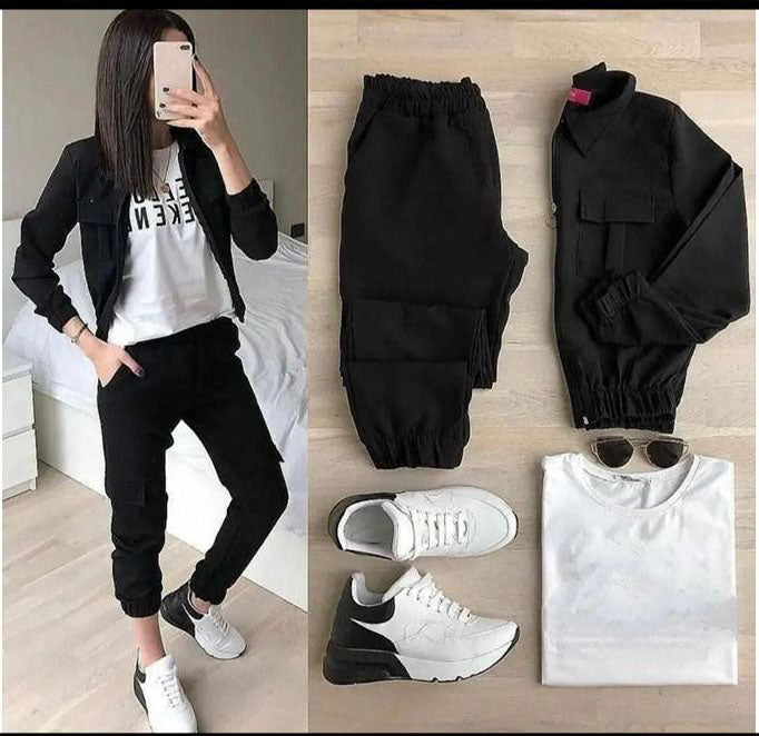 3 Pcs Winter Pocket Style Tracksuit
