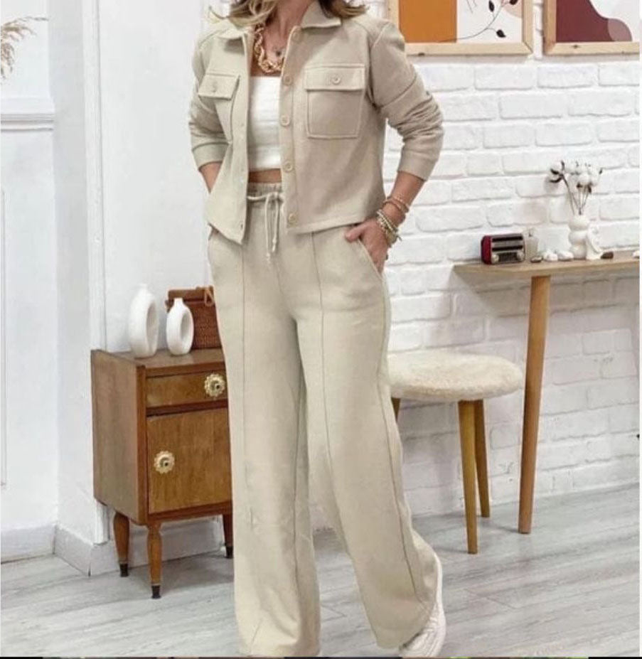 3pcs Button Style Outfit