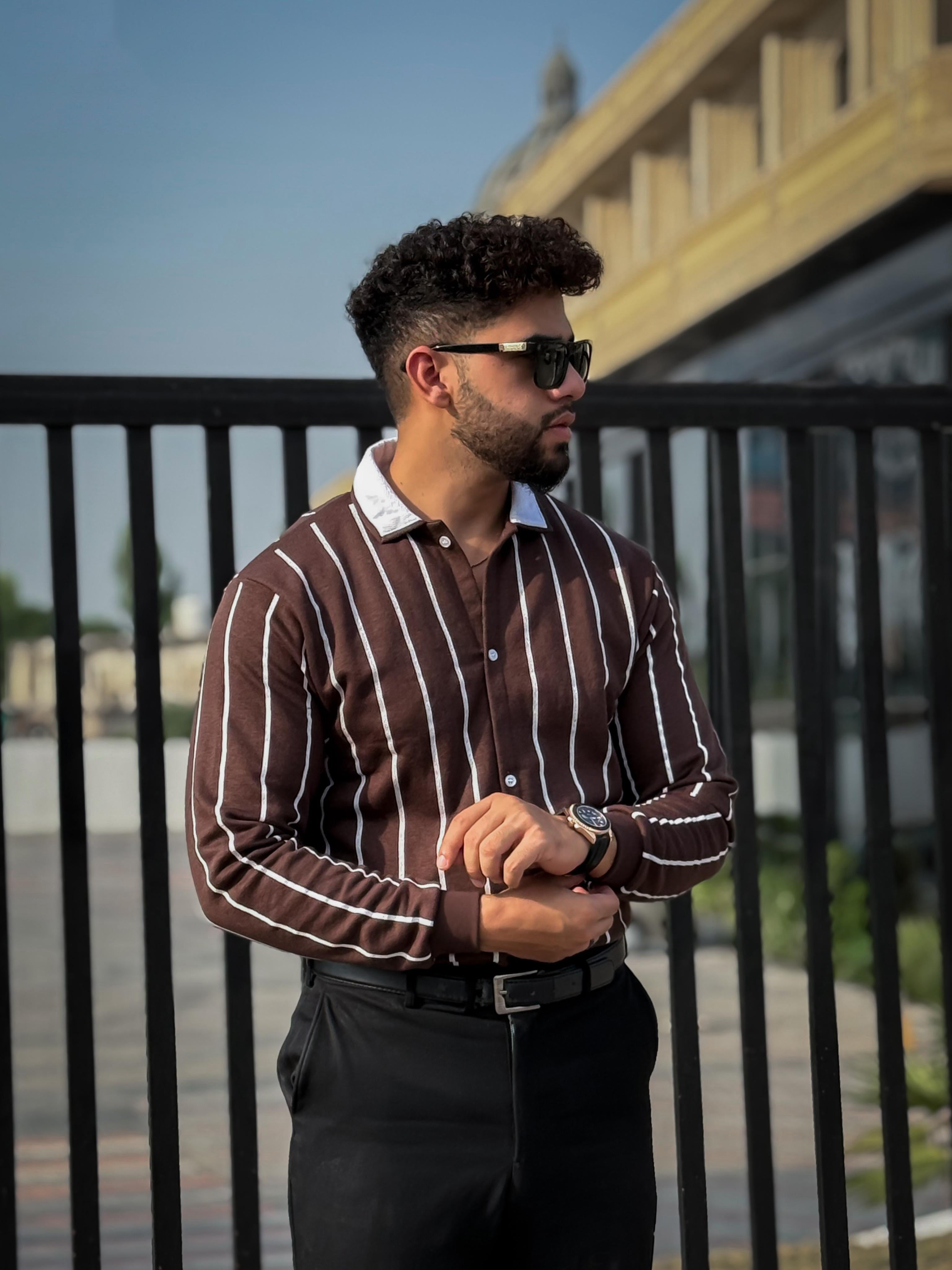 Printed Lining Shirt Style Jacket