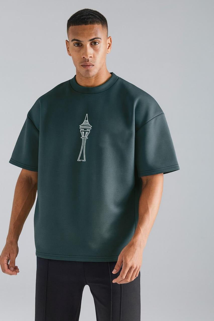 Chase  Printed drop shoulder