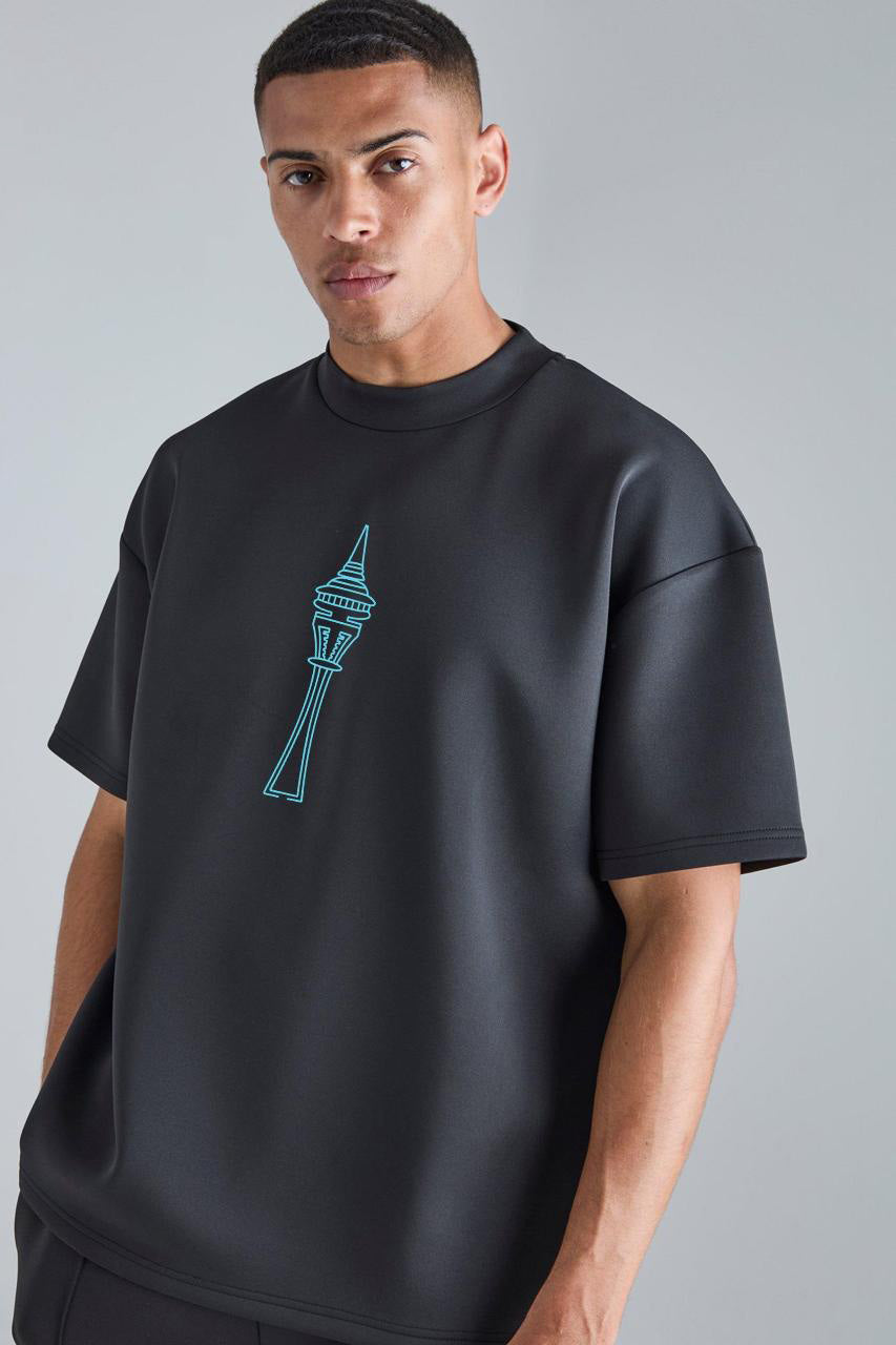 Chase  Printed drop shoulder