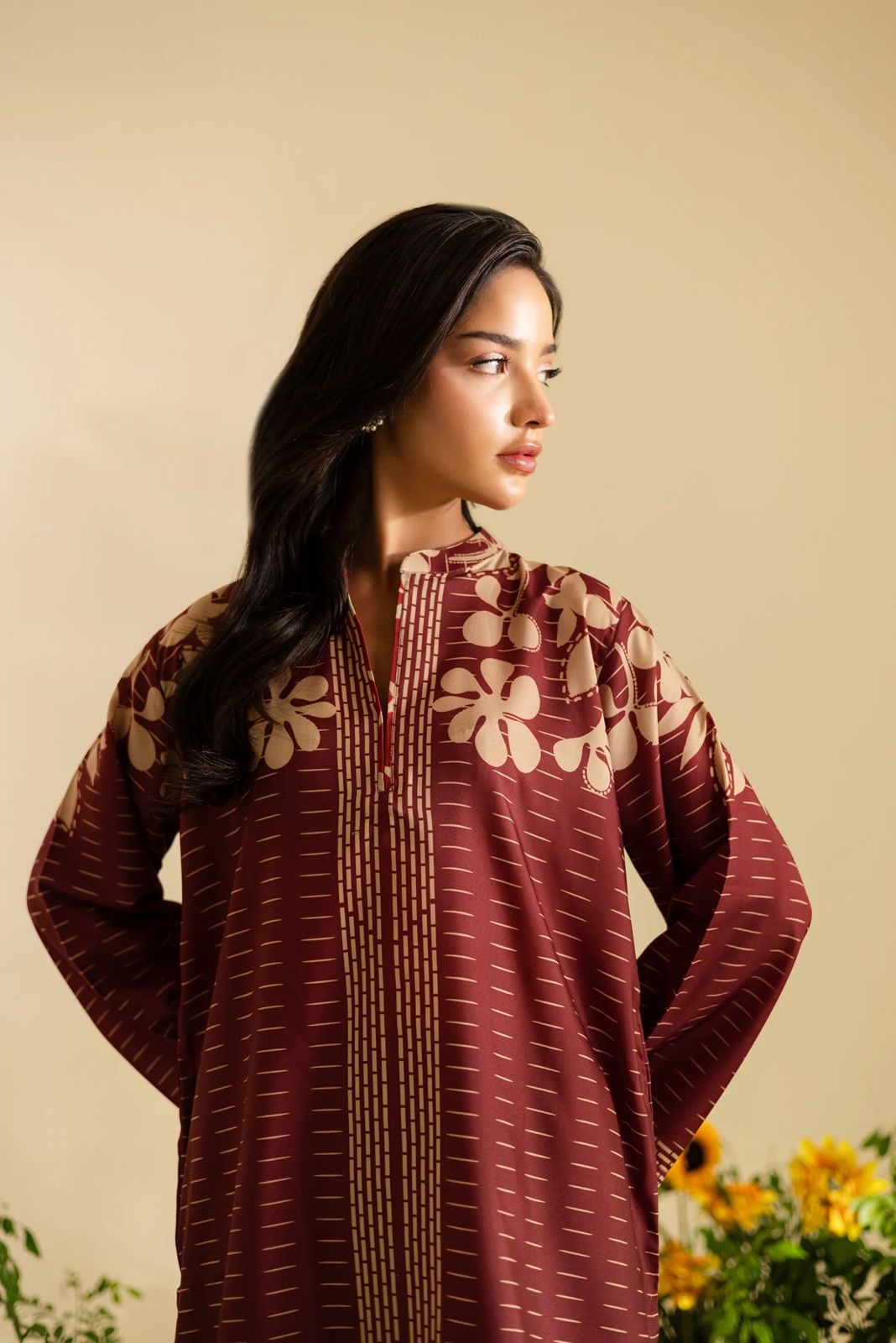 Maroon Ladies 2Pc Suit