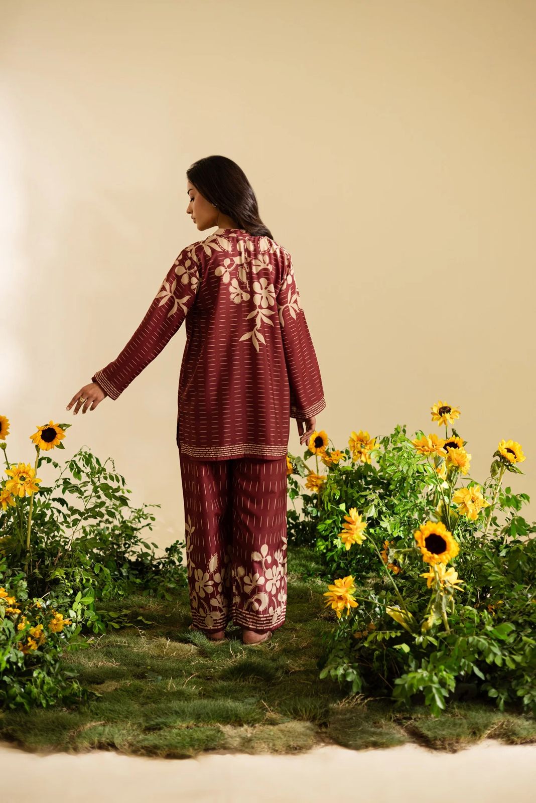 Maroon Ladies 2Pc Suit