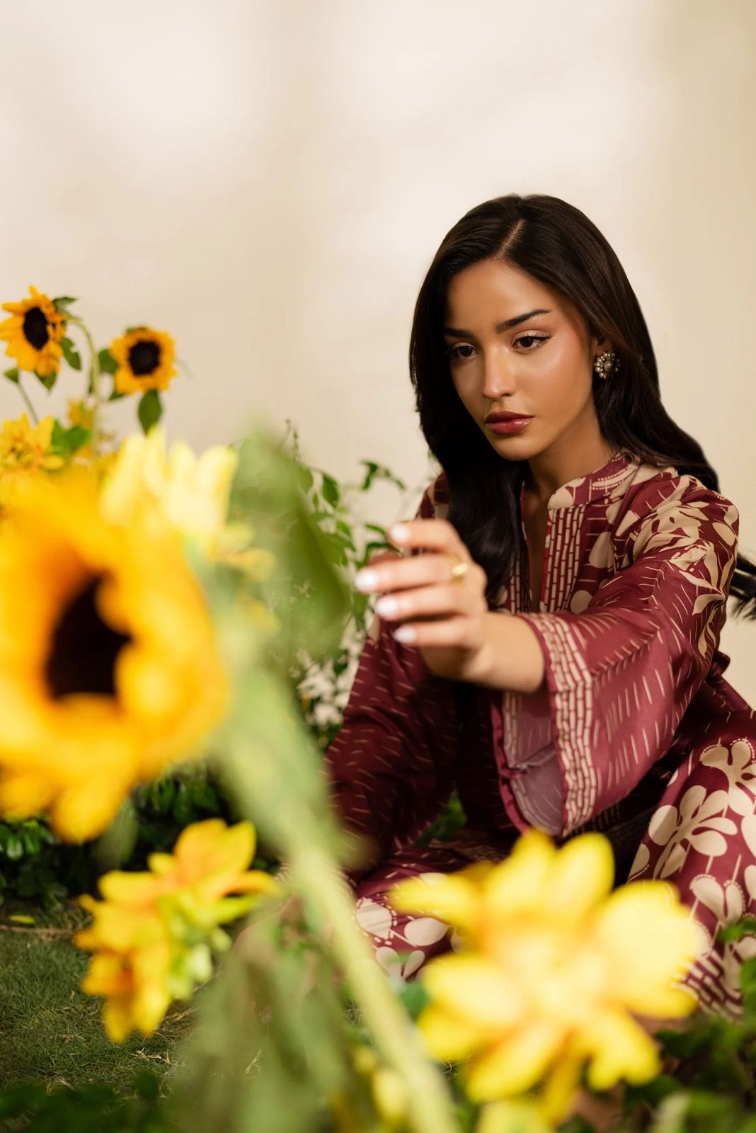 Maroon Ladies 2Pc Suit