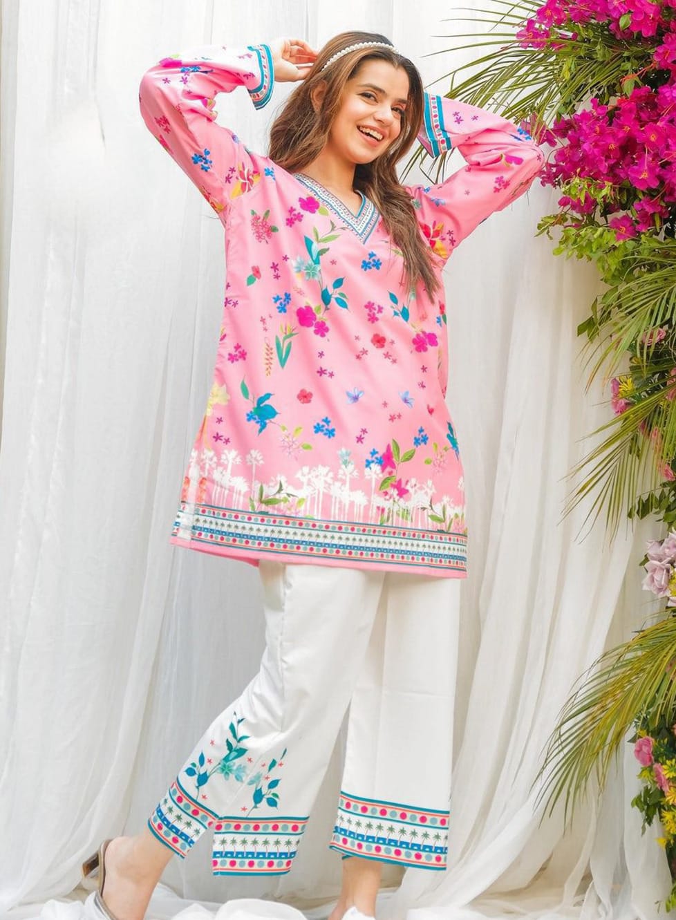 Multi Flower`s 2Pc Suit