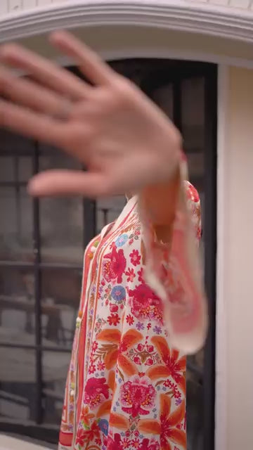 Orange Ladies 2pc suit